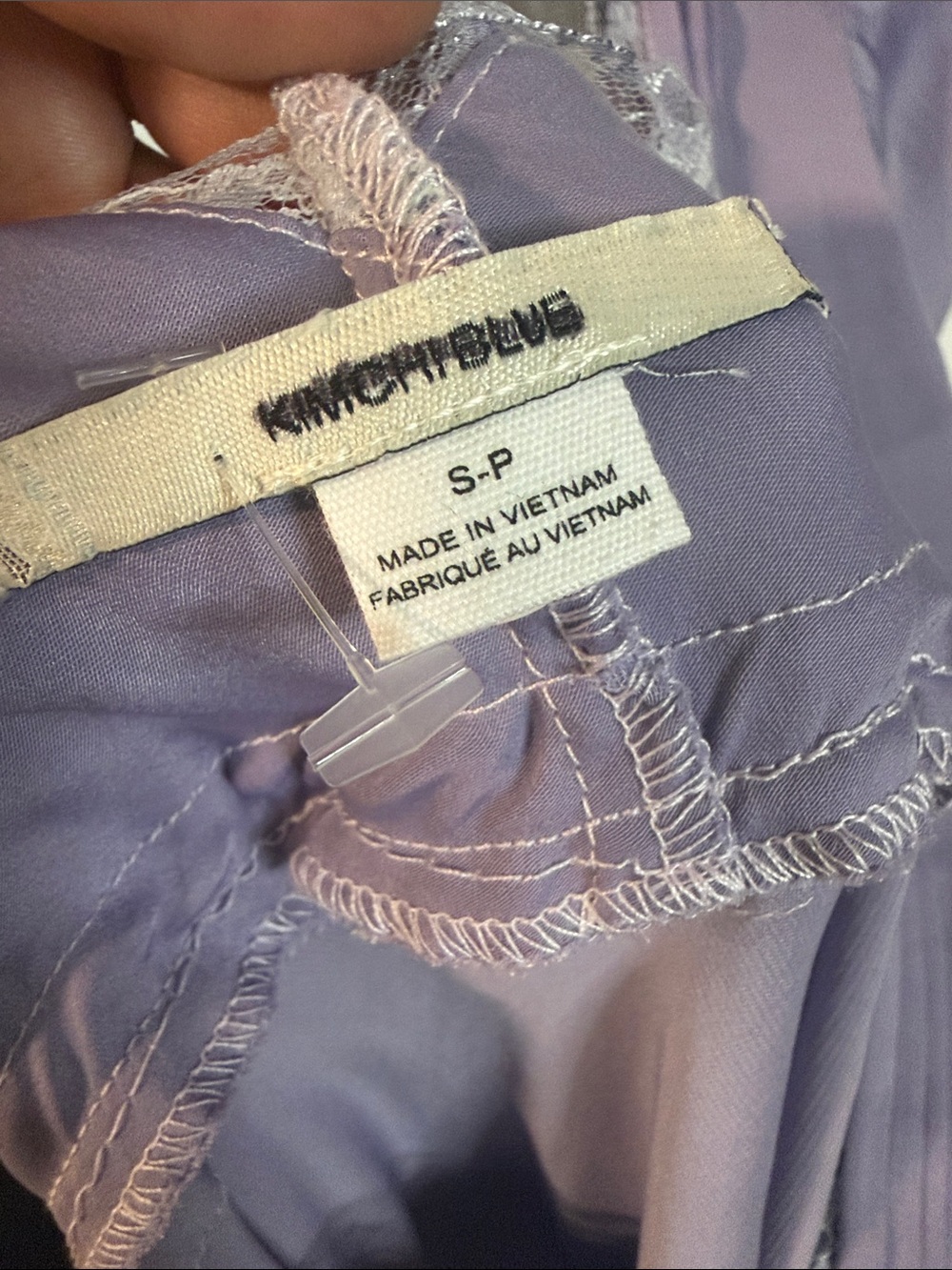 Kimchi Blue Lavender Lace-Trim Slip Dress - Picture 5 of 5
